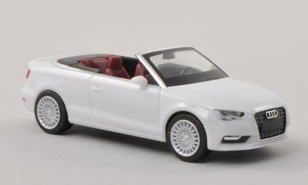 Audi A3 1/87 Herpa Cabrio wit modelauto