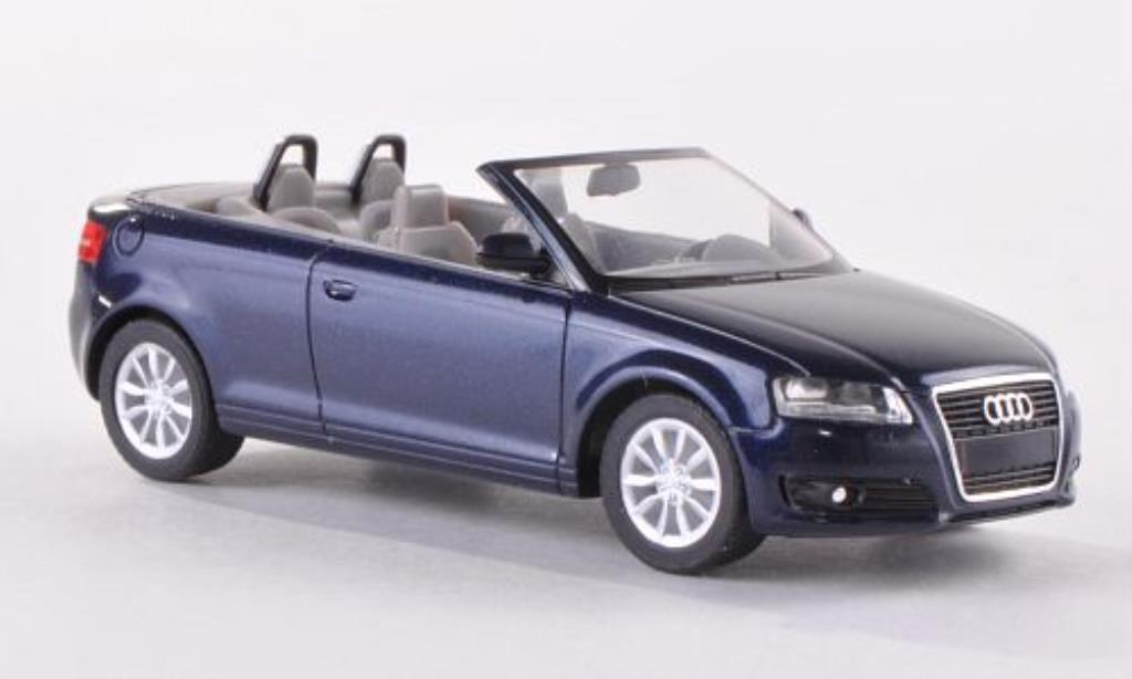 Audi A3 1/87 Herpa Cabriolet (8P) blauw 2008 modelauto
