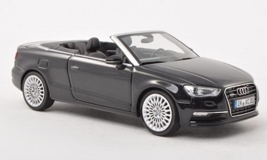 Audi A3 1/43 Herpa Cabriolet zwart 2013 modelauto