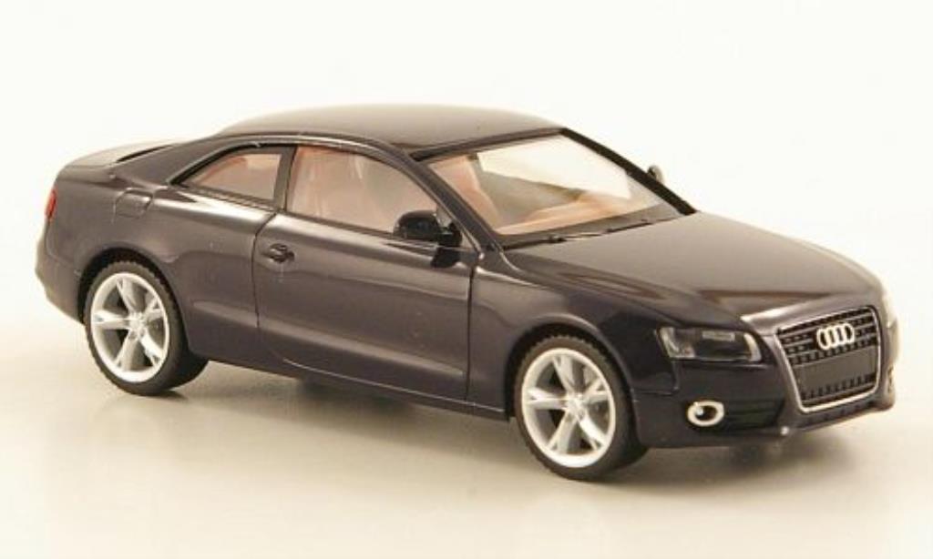 Audi A5 1/87 Herpa zwart bruines Interieur modelauto