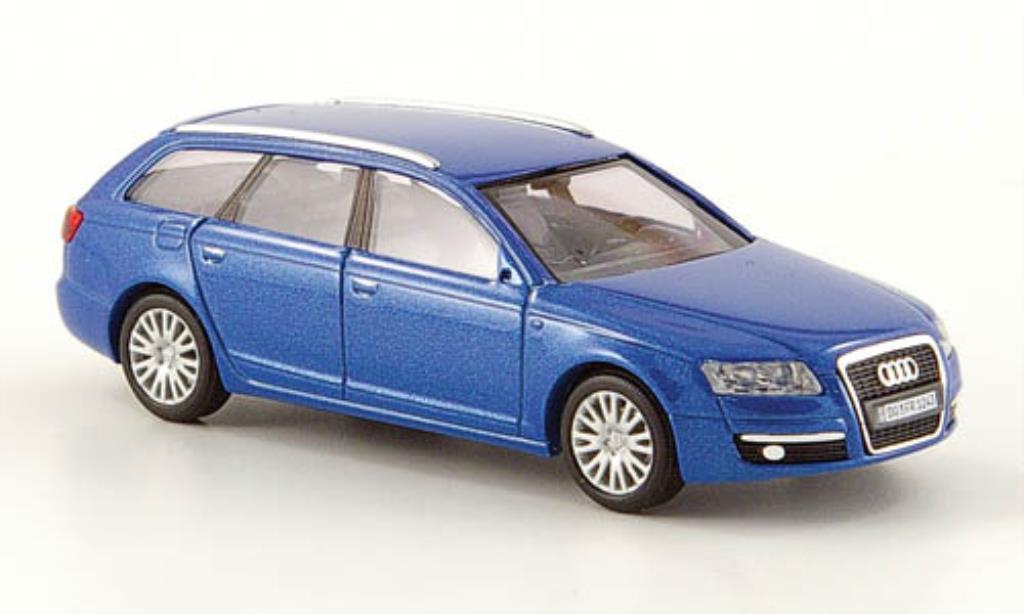 Audi A6 Avant 1/87 Busch Avant blauw CMD 2004 modelauto