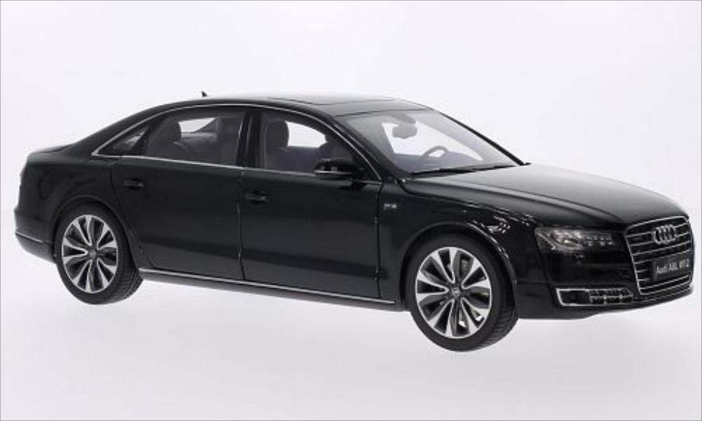 Audi A8 1/18 Kyosho L W12 metallic zwart 2014 modelauto