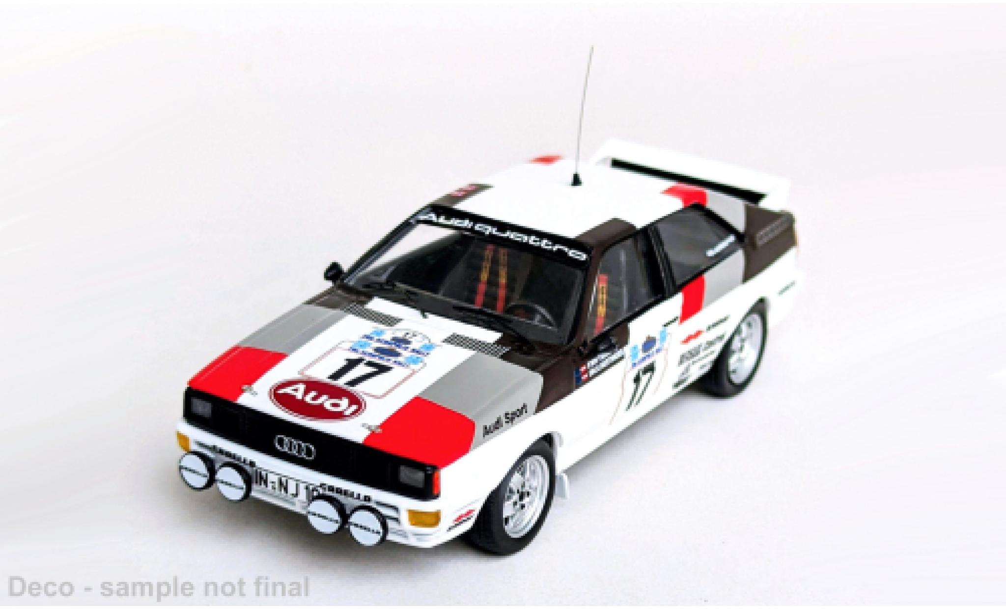 Audi Quattro 1/43 Trofeu quattro Rally Acropolis 1981 #20 M.Mouton/F.Pons 1:43 modelauto