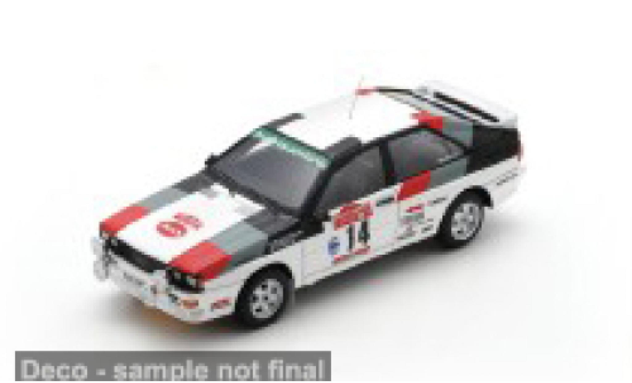 Audi Quattro 1/43 Spark quattro Rally San Remo 1981 #14 M.Mouton/F.Pons 1:43 modelauto