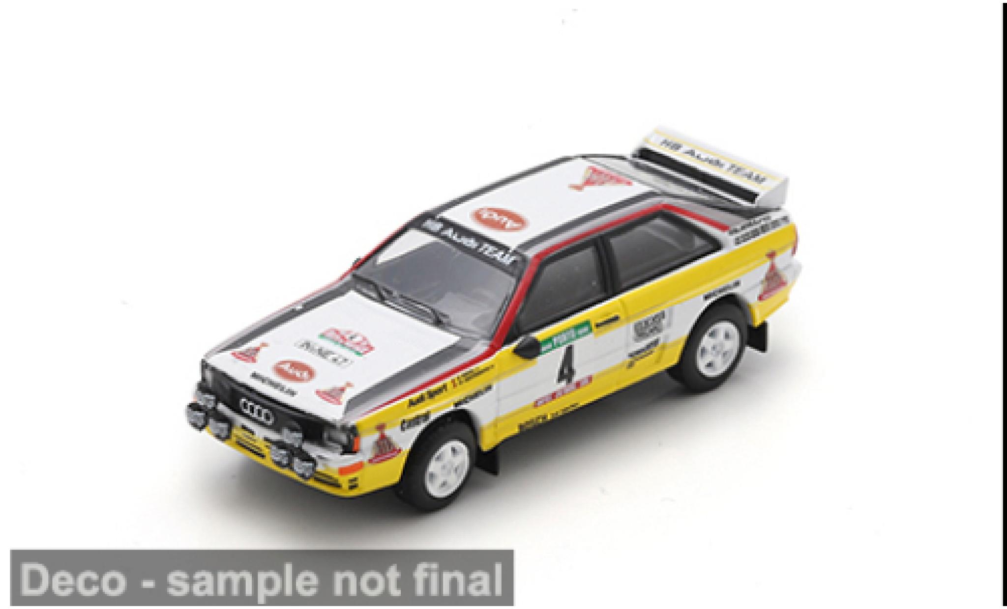 Audi Quattro 1/64 Schuco quattro Rallye WM Rallye Portugal 1984 HB Team HB #4 W.R&ouml;hrl/C.Geistd&ouml;rfer 1:64 modelauto