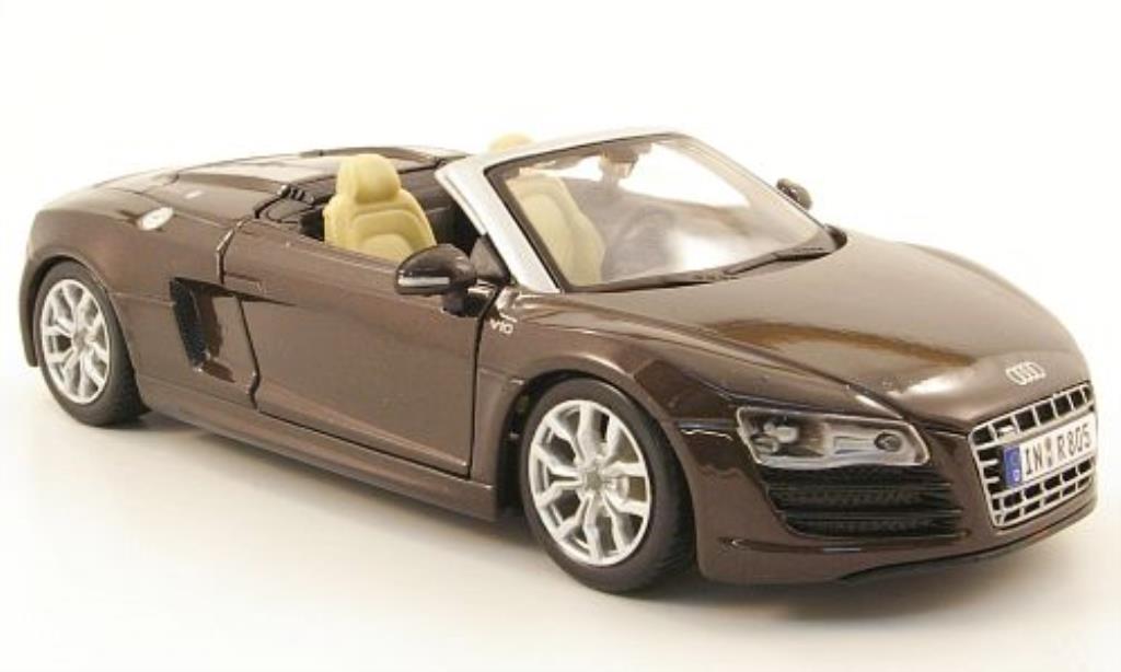 Audi R8 Spyder 1/24 Maisto Spyder bruin modelauto
