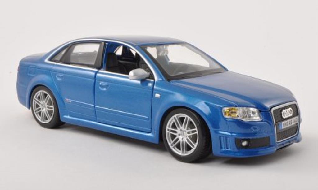 Audi RS4 1/24 Burago (B7) blauw modelauto