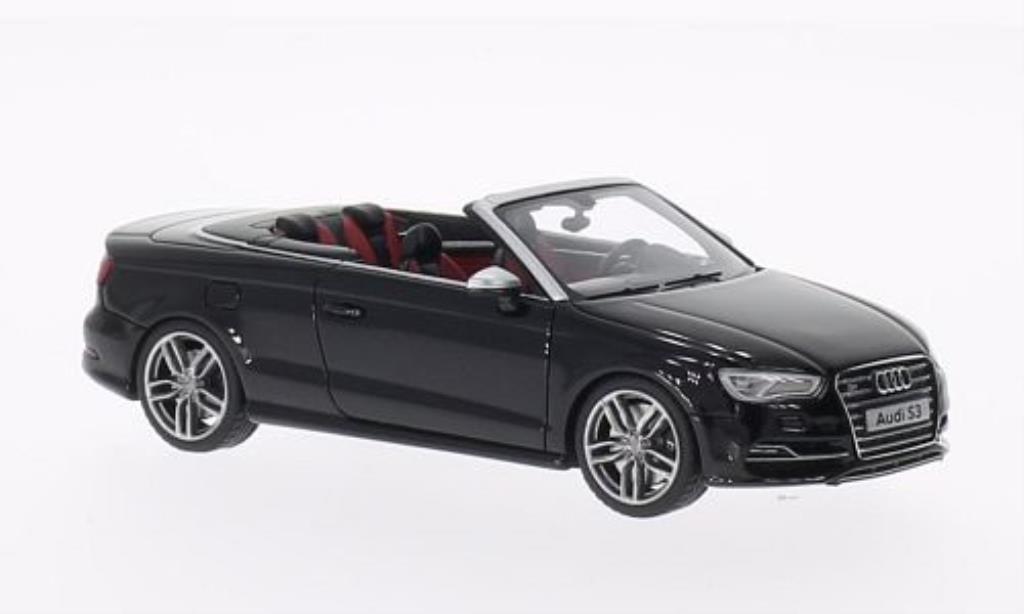 Audi S3 1/43 Minichamps Cabriolet zwart 2013 modelauto