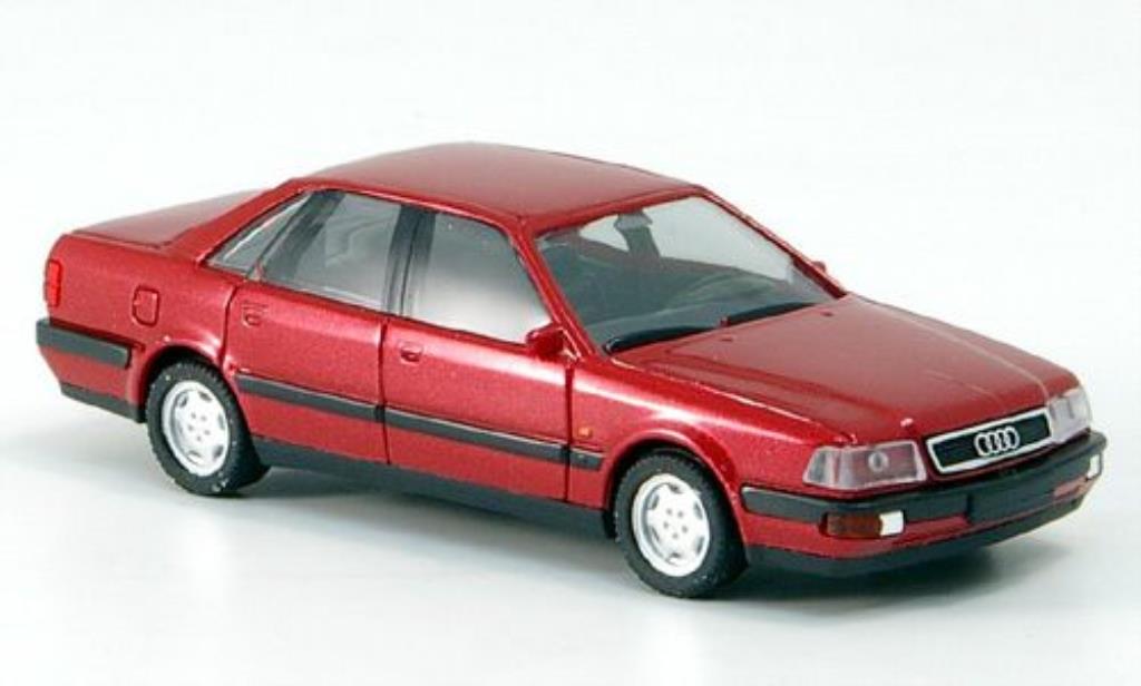 Audi V8 1/87 Herpa rood modelauto