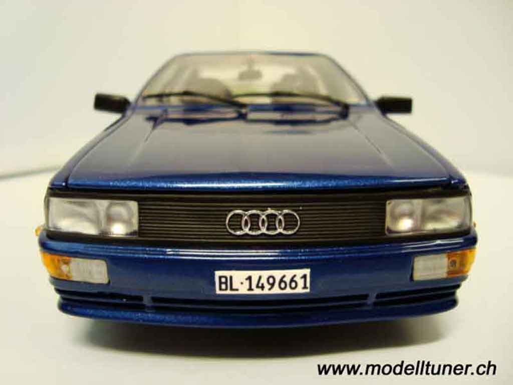 Audi Quattro coupe blauw jantes bbs bords larges 1/18 Sun Star