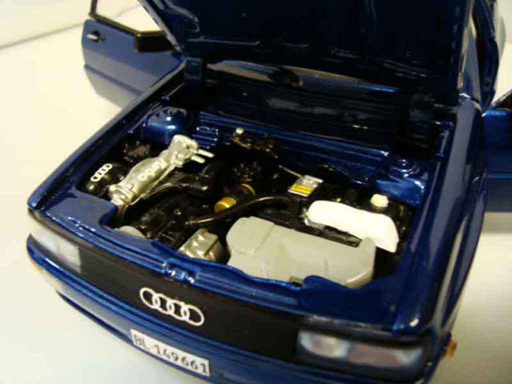Audi Quattro coupe blauw jantes bbs bords larges 1/18 Sun Star
