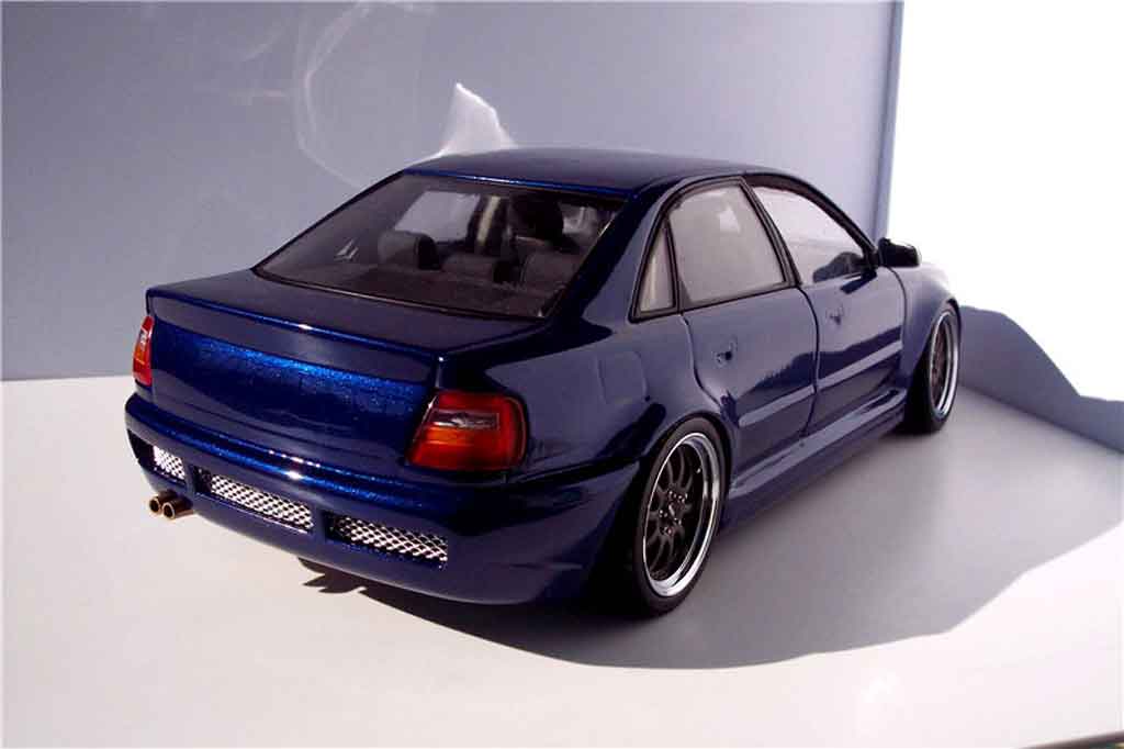 Audi S4 berline kit rs4 blauw jantes kinesis 1/18 Ut Models