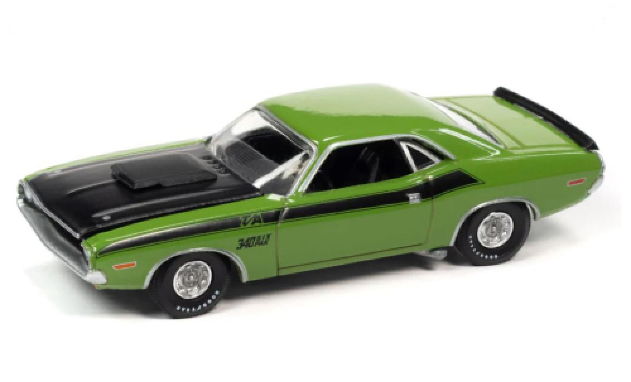 Dodge Challenger 1/64 Auto World T/A la chaux/zwart 1970 modelauto