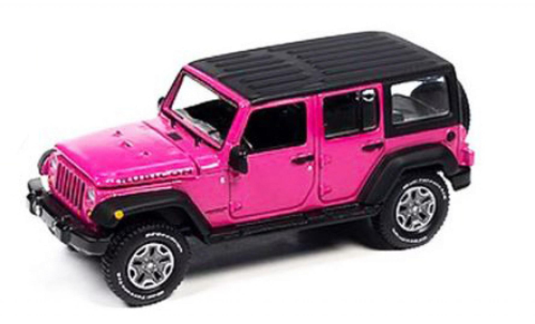 Jeep Wrangler 1/64 Auto World Unlimited 4x4 Rubicon roze 2018 modelauto