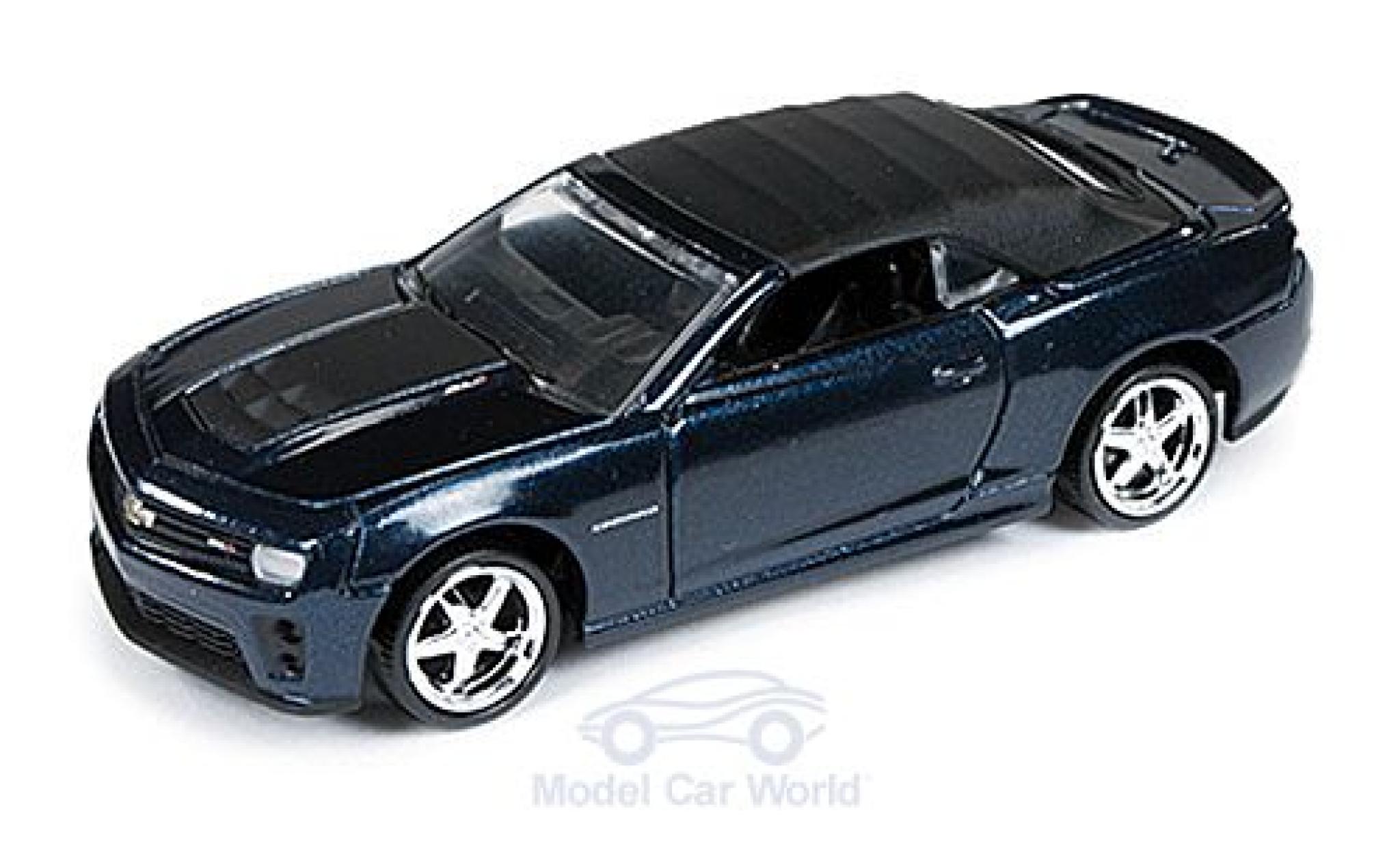 Chevrolet Camaro 1/64 Auto World ZL1 Cabriolet metallic blauw 2013 ohne Vitrine modelauto