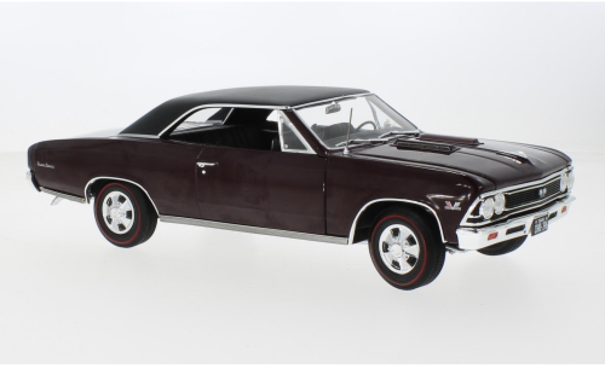 Chevrolet Chevelle 1/18 Auto World SS 396 rood/zwart 1966 1:18 modelauto