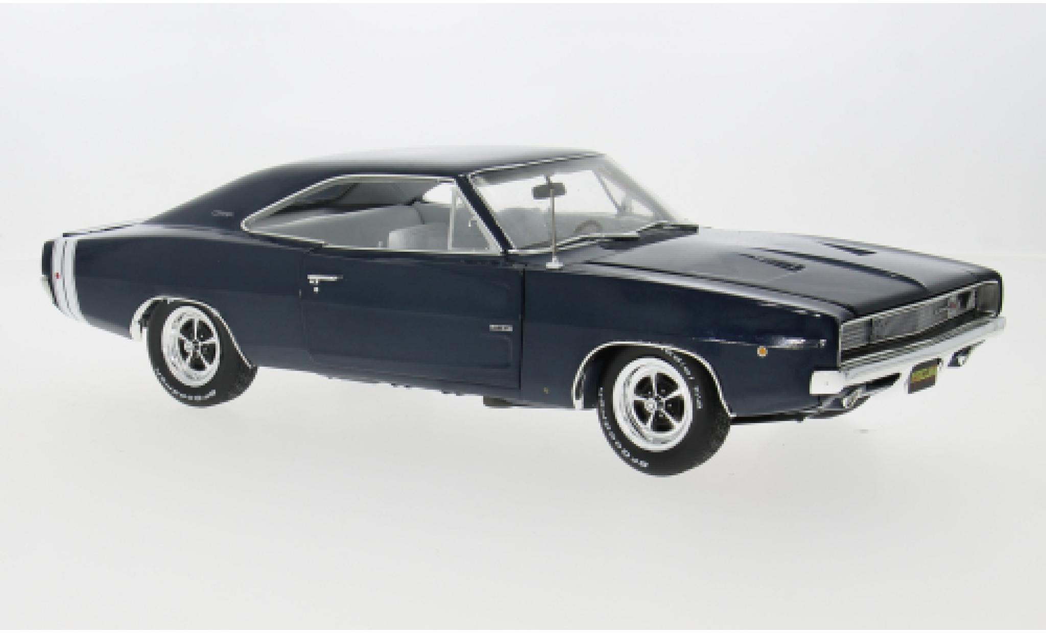 Dodge Charger 1/18 Auto World R/T blauw 1968 1:18 modelauto