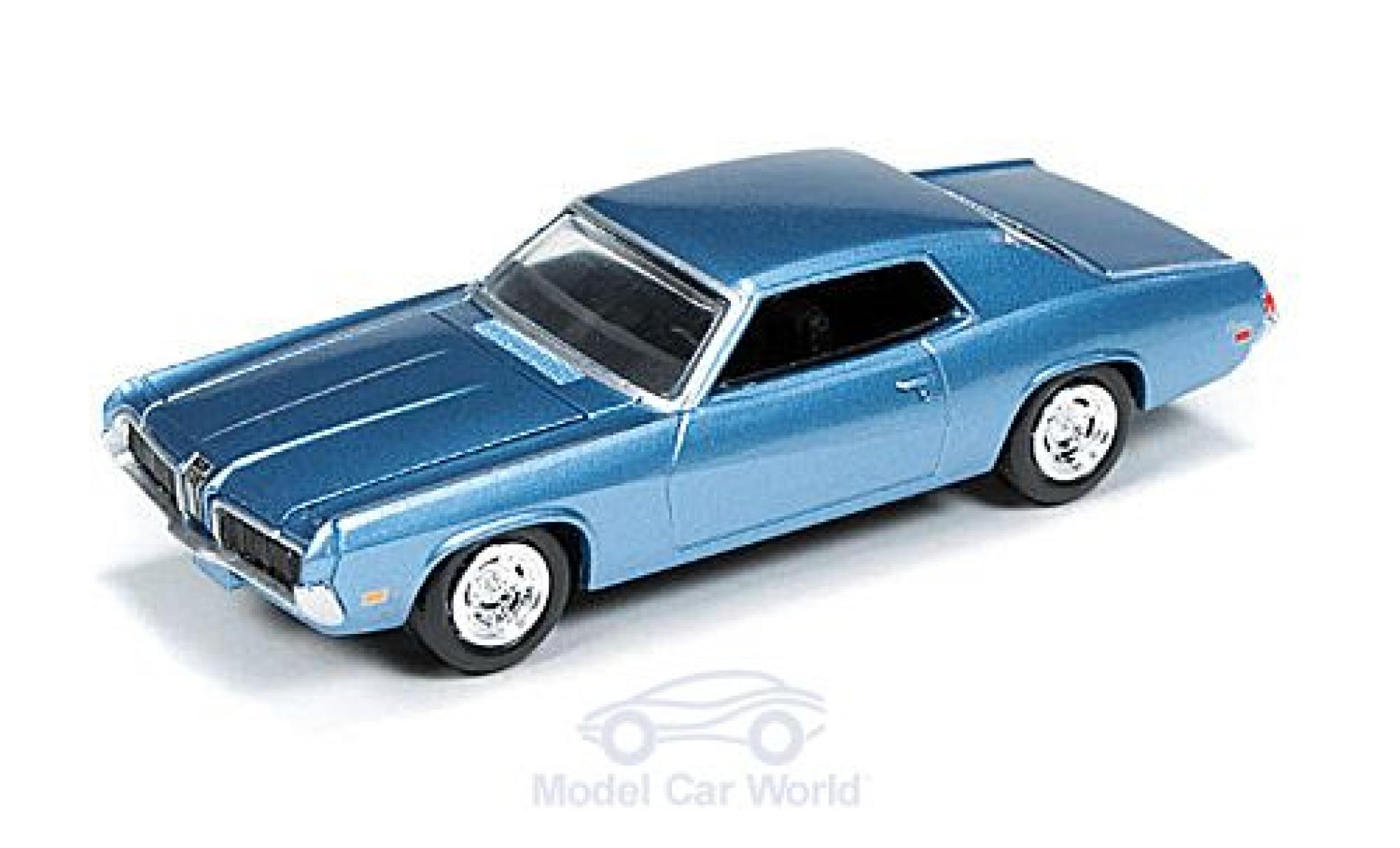 Mercury Cougar 1/18 Auto World metallic blauw 1970 ohne Vitrine modelauto