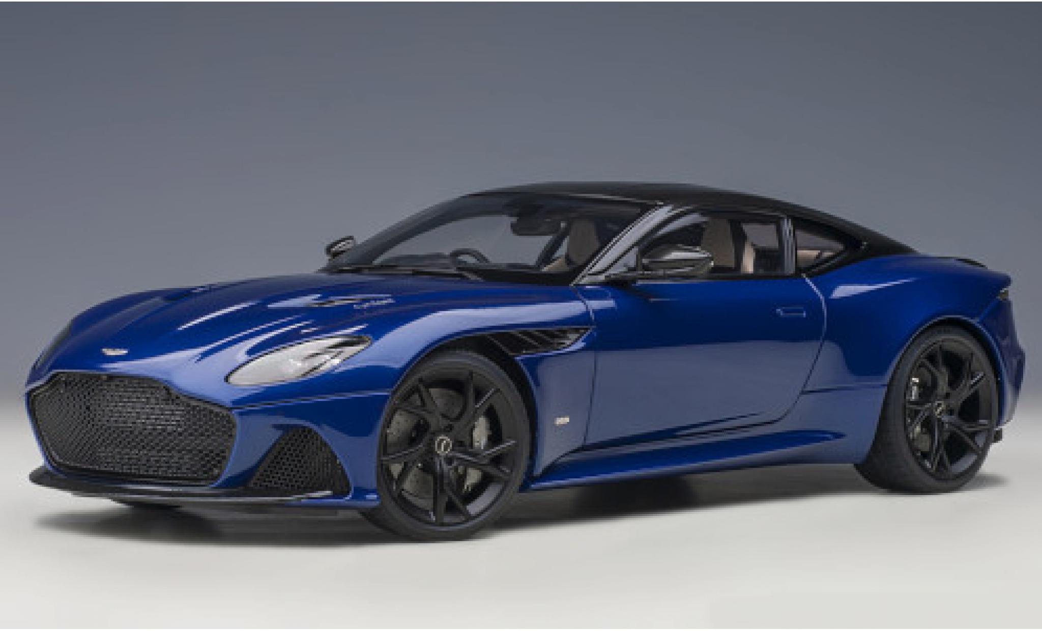 Aston Martin DBS 1/18 AUTOart Superleggera metallic blauw RHD 2019 modelauto