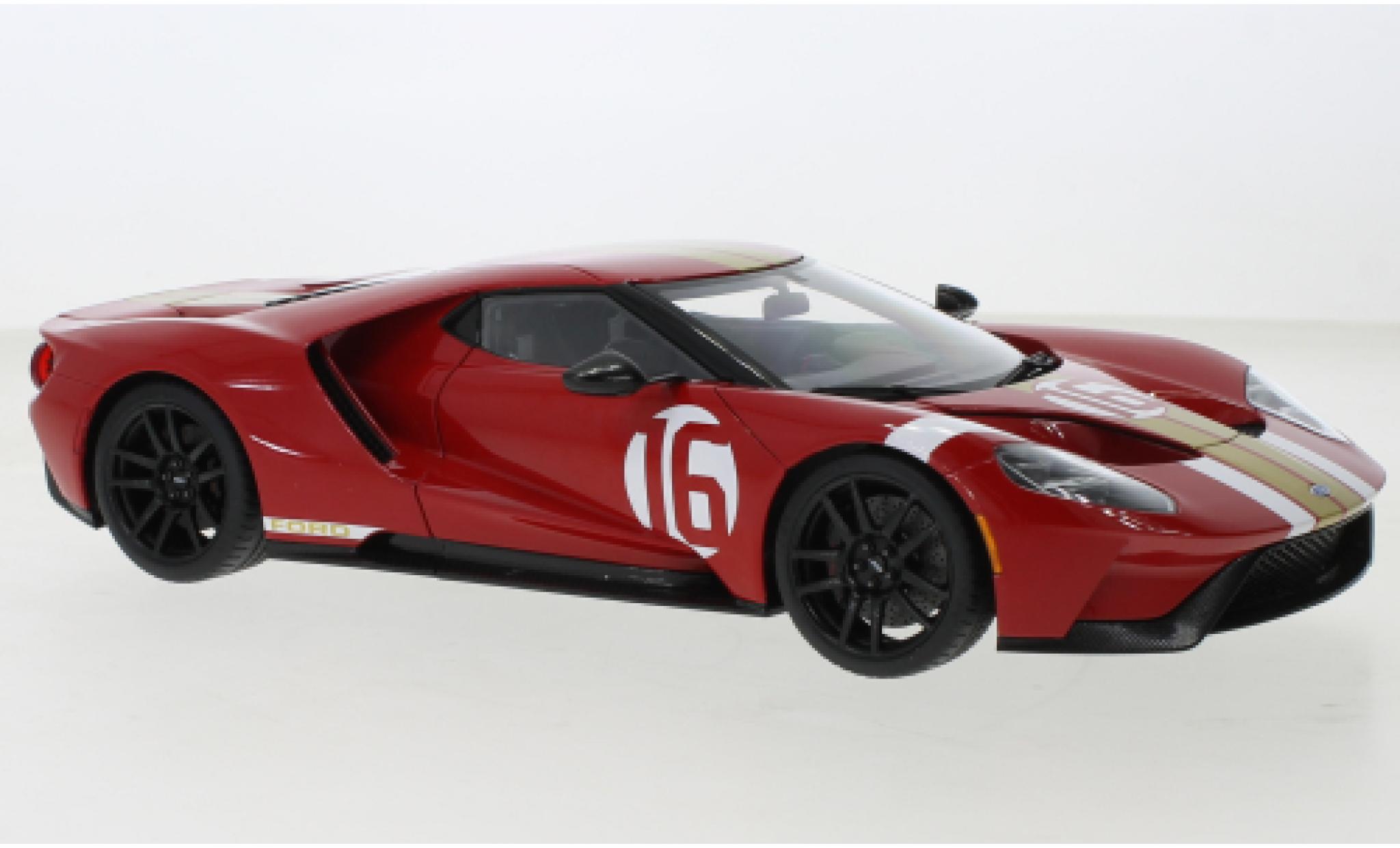 Ford GT 1/18 AUTOart Heritage Edition rood/gold Alan Mann 2022 modelauto