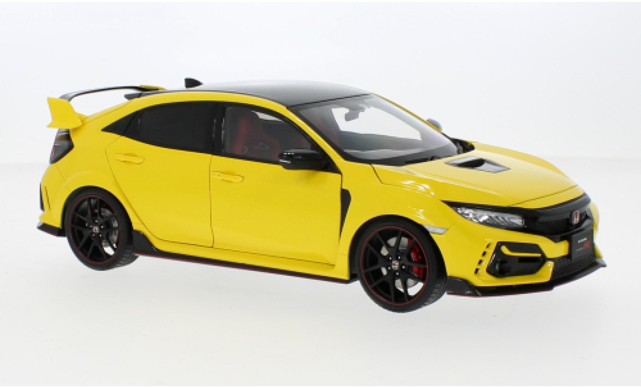 Honda Civic 1/18 AUTOart Type R (FK8) geel RHD 2021 modelauto