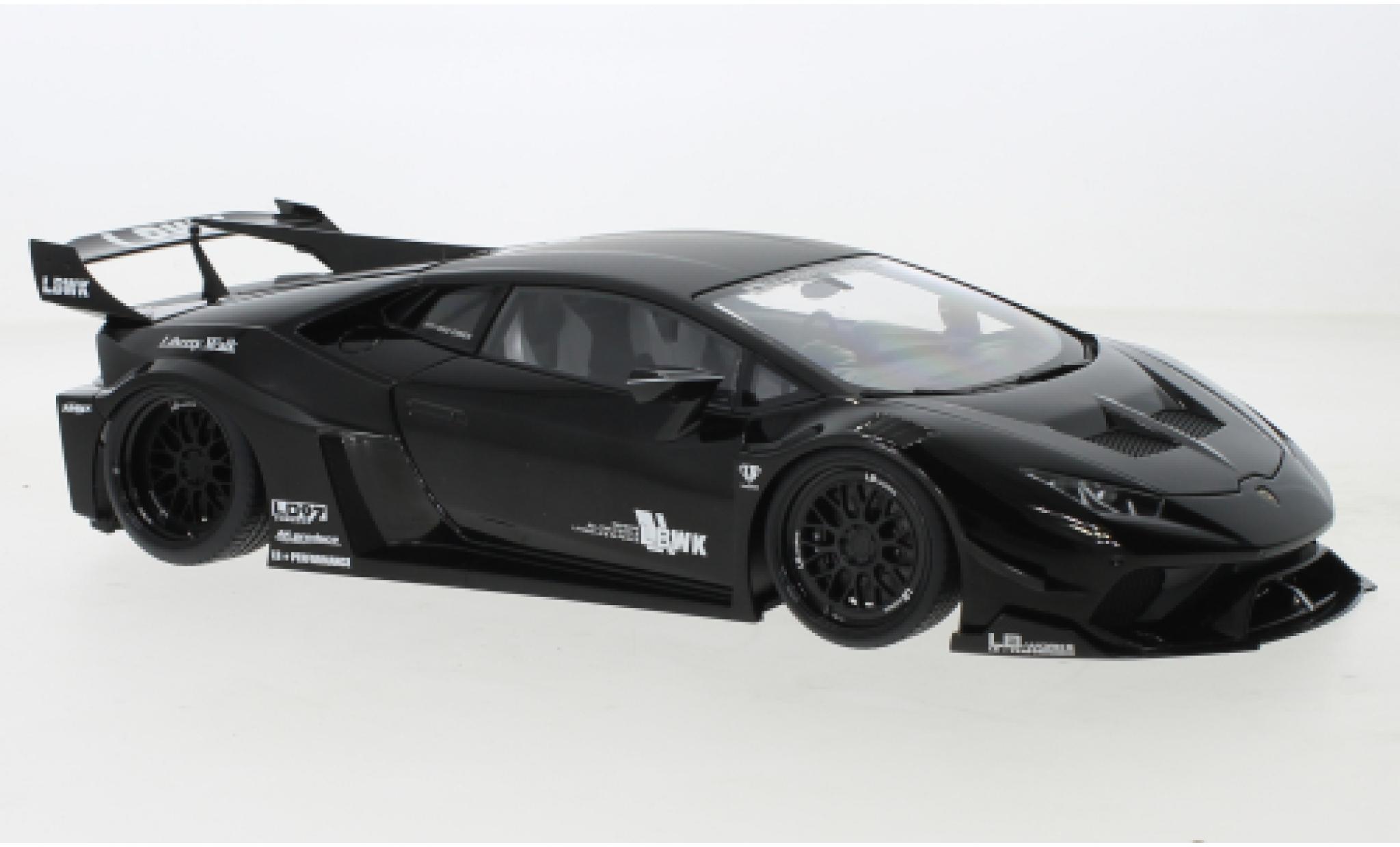 Lamborghini Huracan 1/18 AUTOart GT Liberty Walk LB Silhouette Works zwart 2019 modelauto
