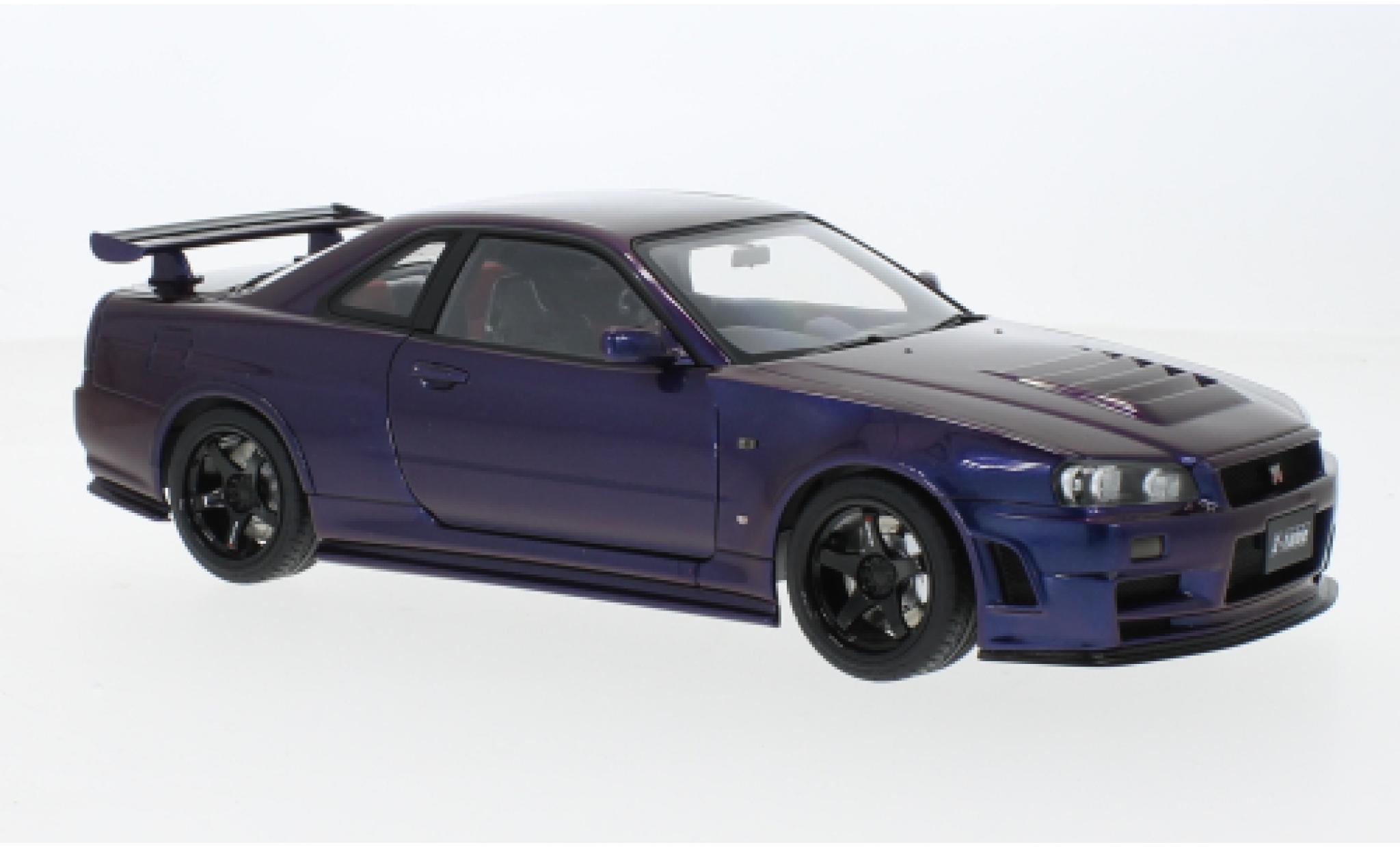 Nissan Skyline 1/18 AUTOart GT-R (R34) Z-Tune metallic paars 2005 modelauto