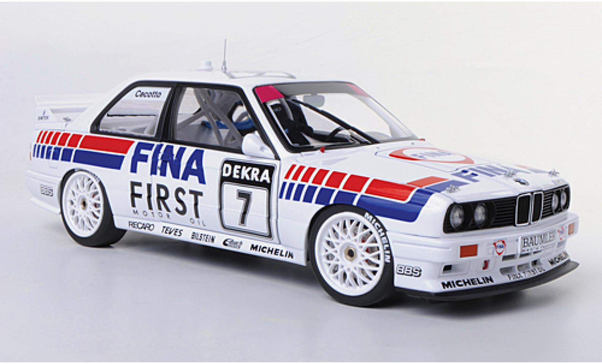 Bmw M3 1/18 AUTOart (E30) No.7 Fina DTM 1992 1:18 modelauto