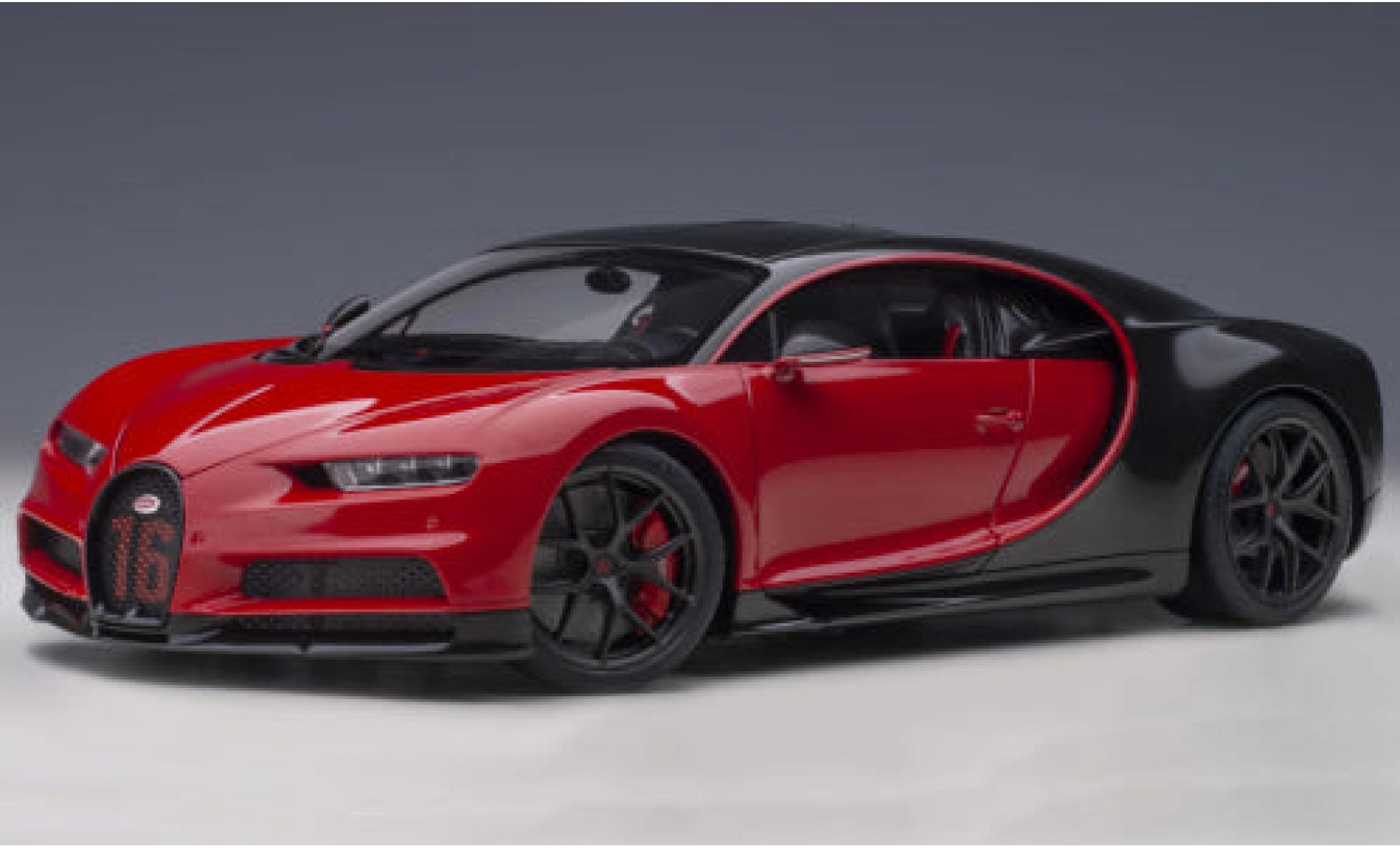 Bugatti Chiron 1/18 AUTOart Sport rood/carbon 2019 No.16 modelauto