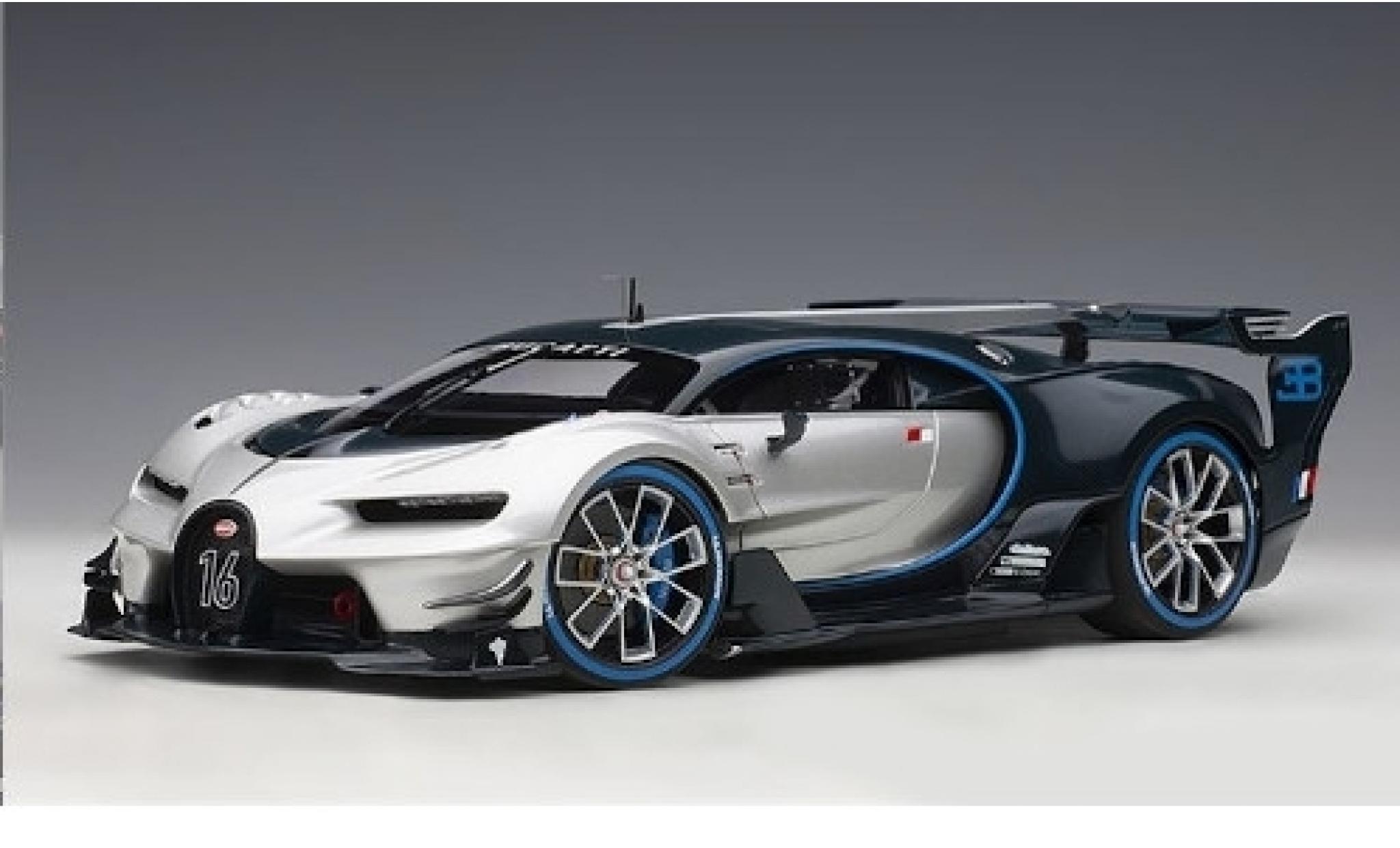 Bugatti Vision 1/18 AUTOart Gran Turismo grijs/carbon 2015 modelauto