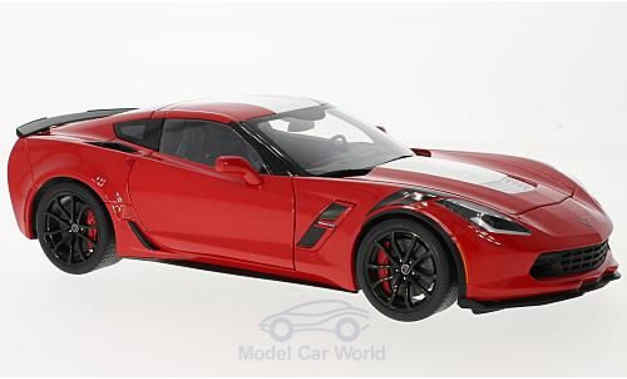 Chevrolet Corvette C7 1/18 AUTOart (C7) Grand Sport rood/wit 2017 modelauto
