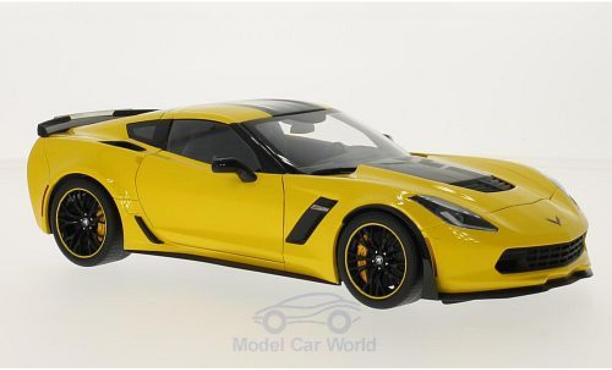 Chevrolet Corvette C7 1/18 AUTOart Z06 C7-R Edition geel/zwart 2014 modelauto