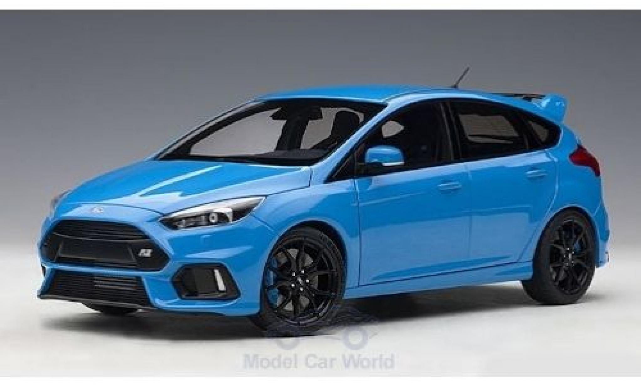 Ford Focus 1/18 AUTOart MKIII RS metallic blauw 2016 modelauto