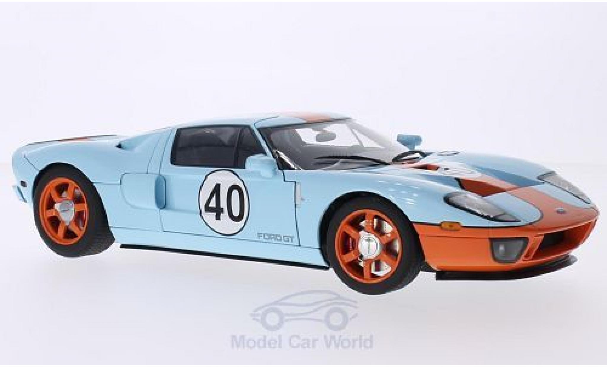 Ford GT 1/18 AUTOart blauw/oranje 2004 modelauto