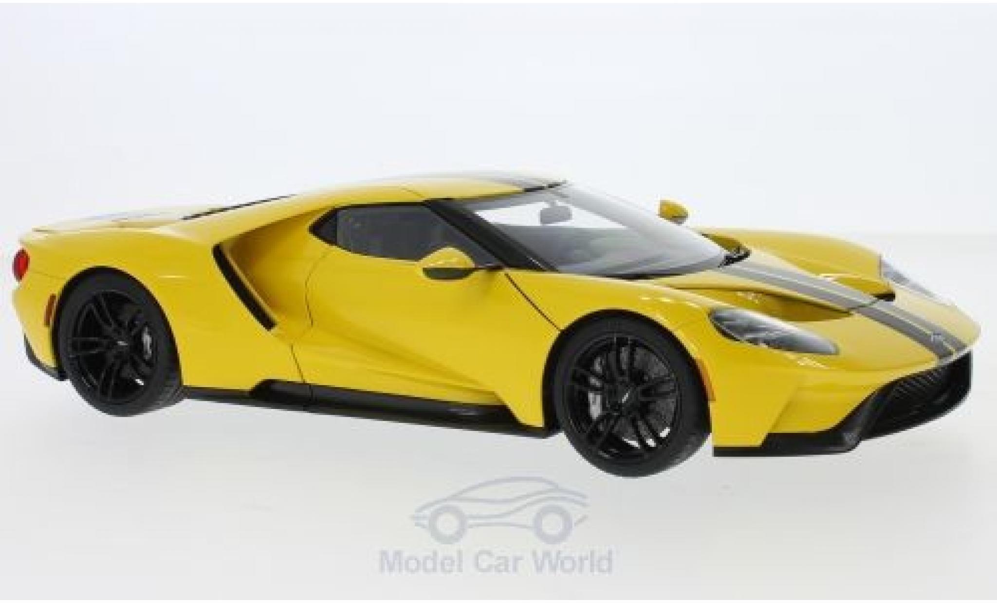 Ford GT 1/18 AUTOart geel/zwart 2017 modelauto