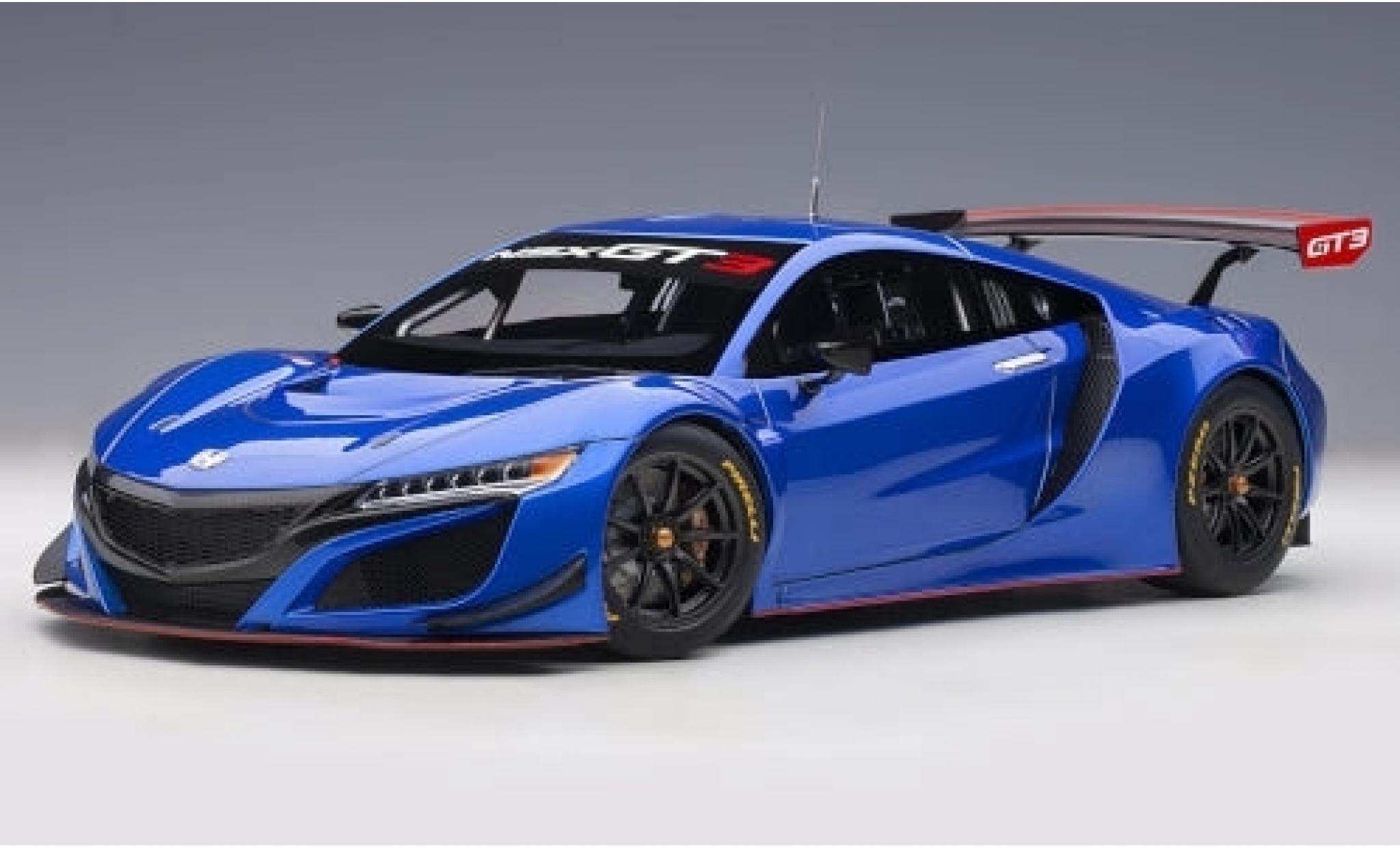 Honda NSX 1/18 AUTOart GT3 blauw 2018 Plain Body Version modelauto