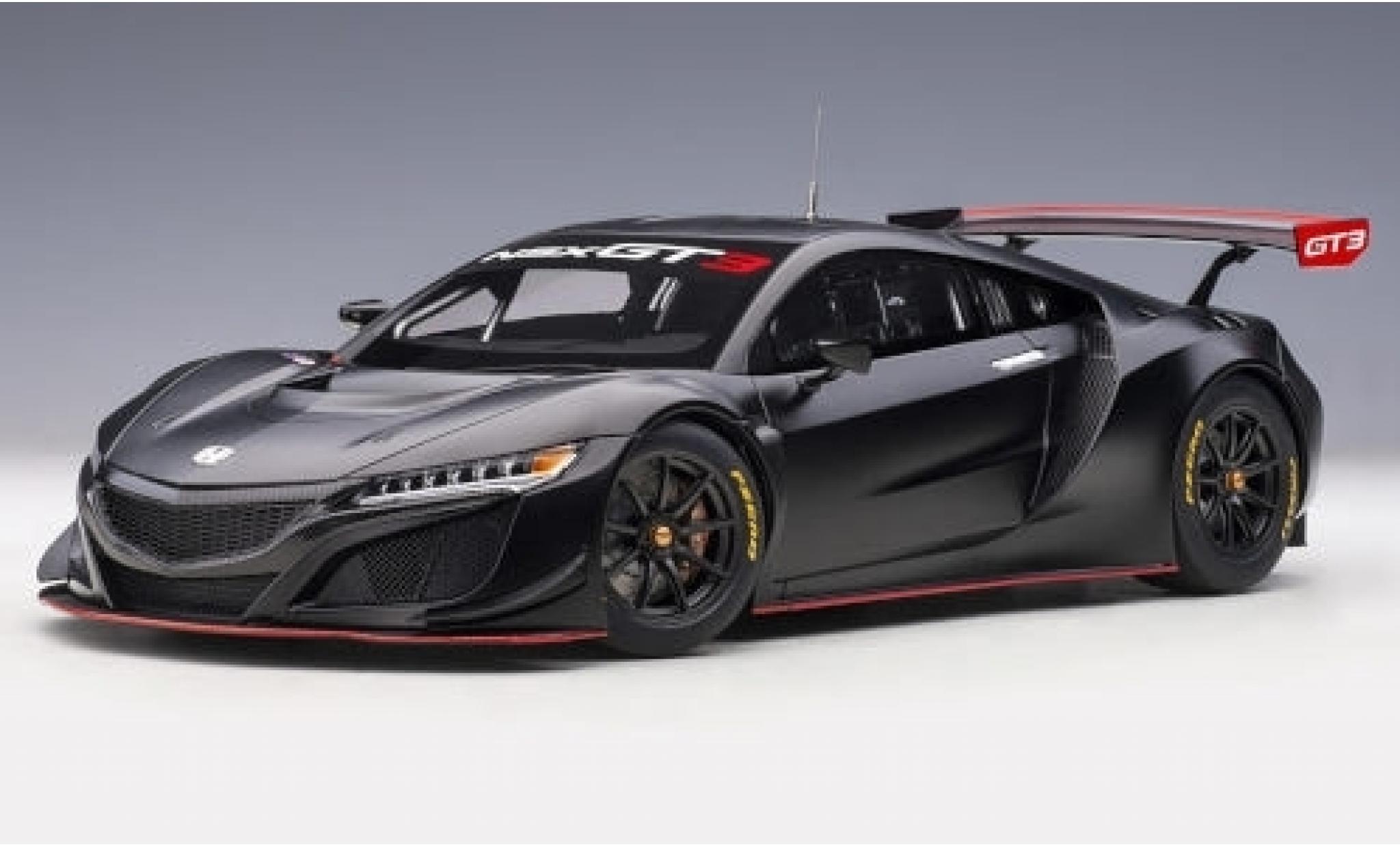 Honda NSX 1/18 AUTOart GT3 metallic zwart 2018 Plain Body Version modelauto