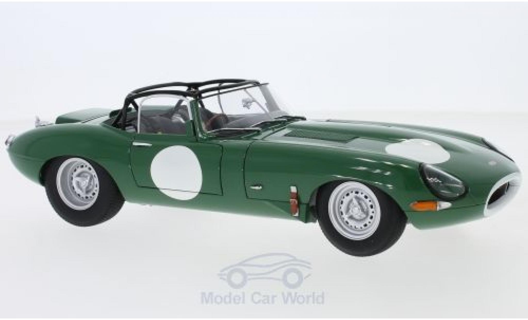 Jaguar E-Type 1/18 AUTOart Lightweight groen RHD mit abnehmbarem Dach modelauto