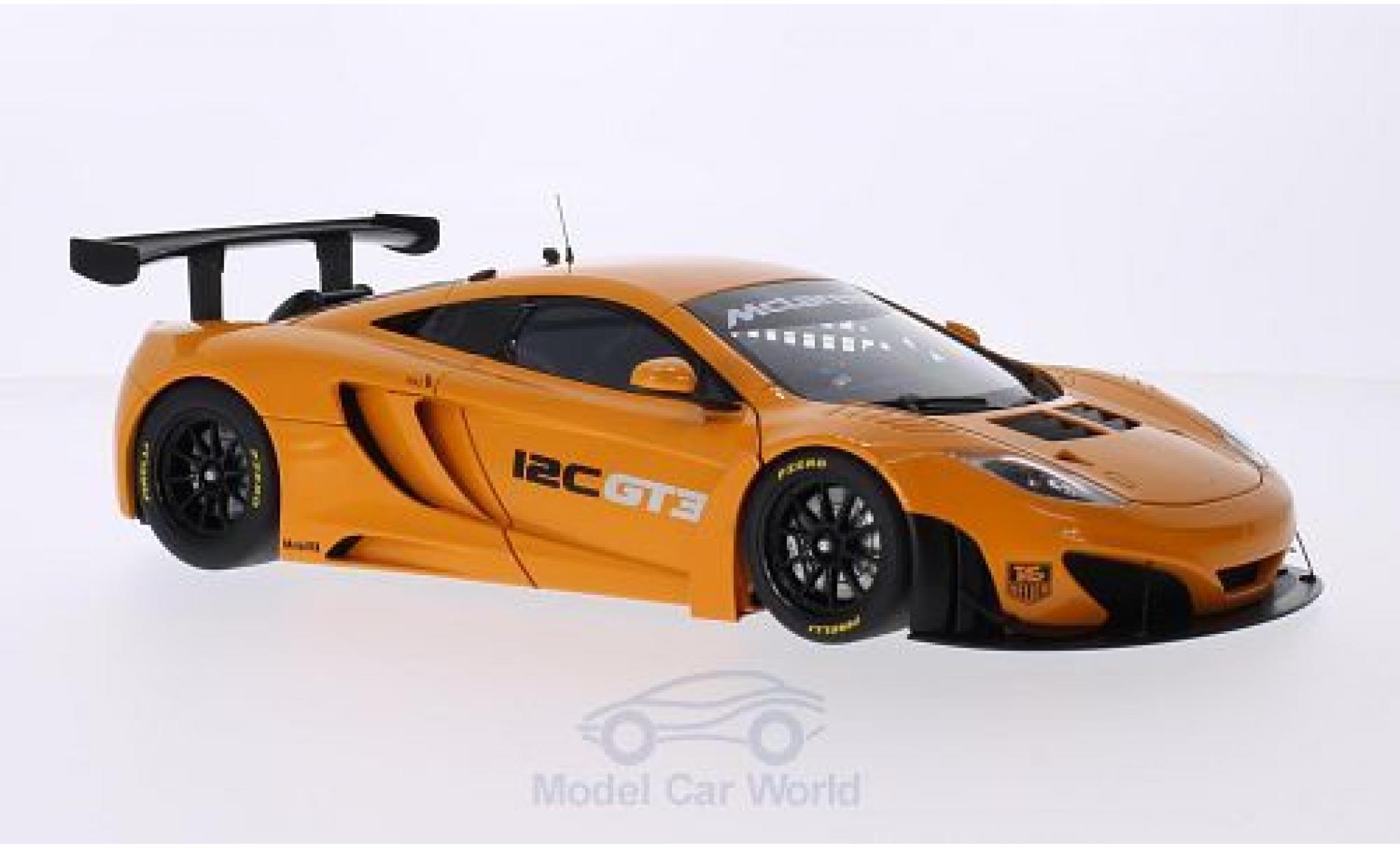 McLaren MP4-12C 1/18 AUTOart GT3 metallic oranje RHD 2011 Presentation Car modelauto