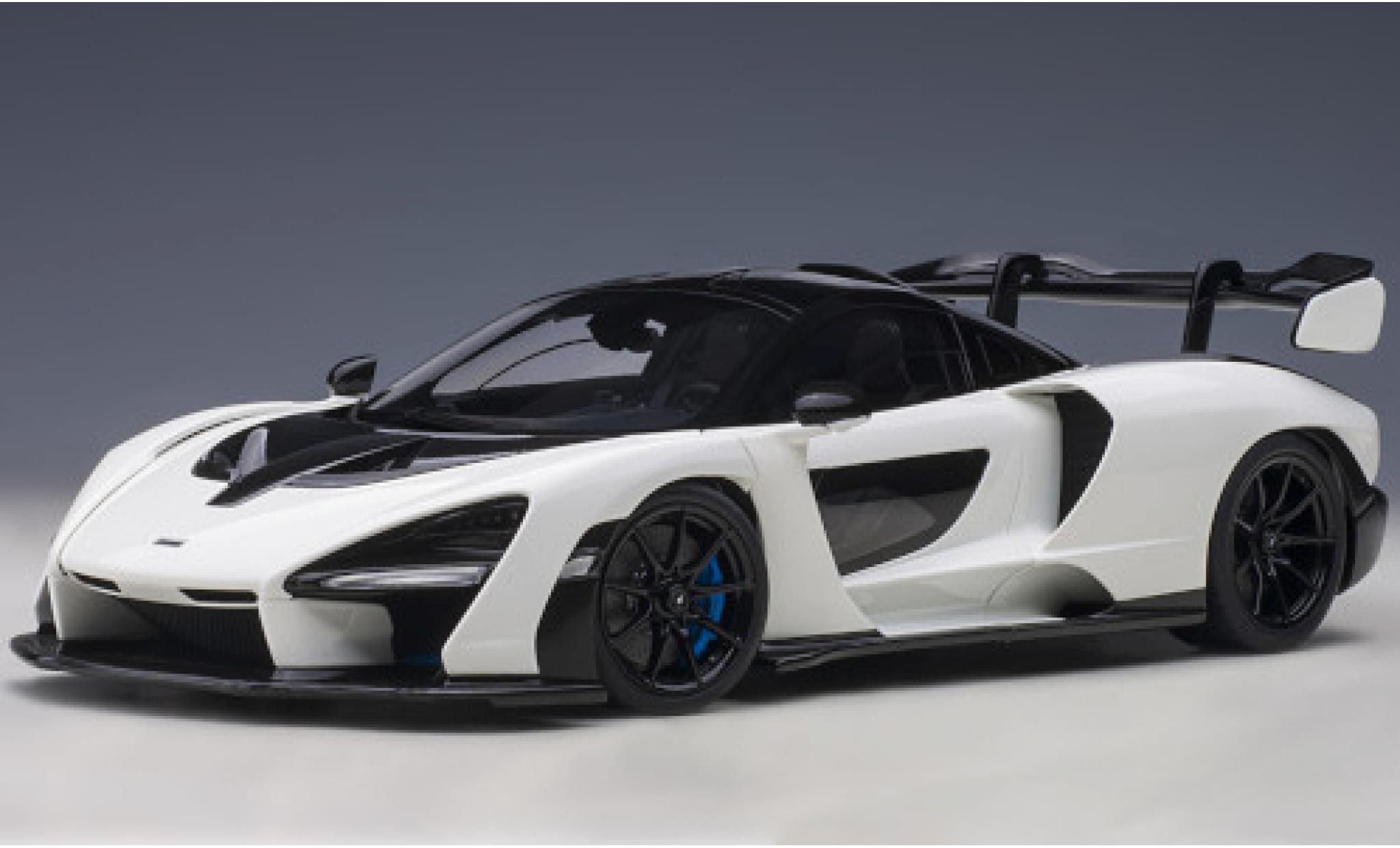 McLaren Senna 1/18 AUTOart wit/zwart 2018 modelauto
