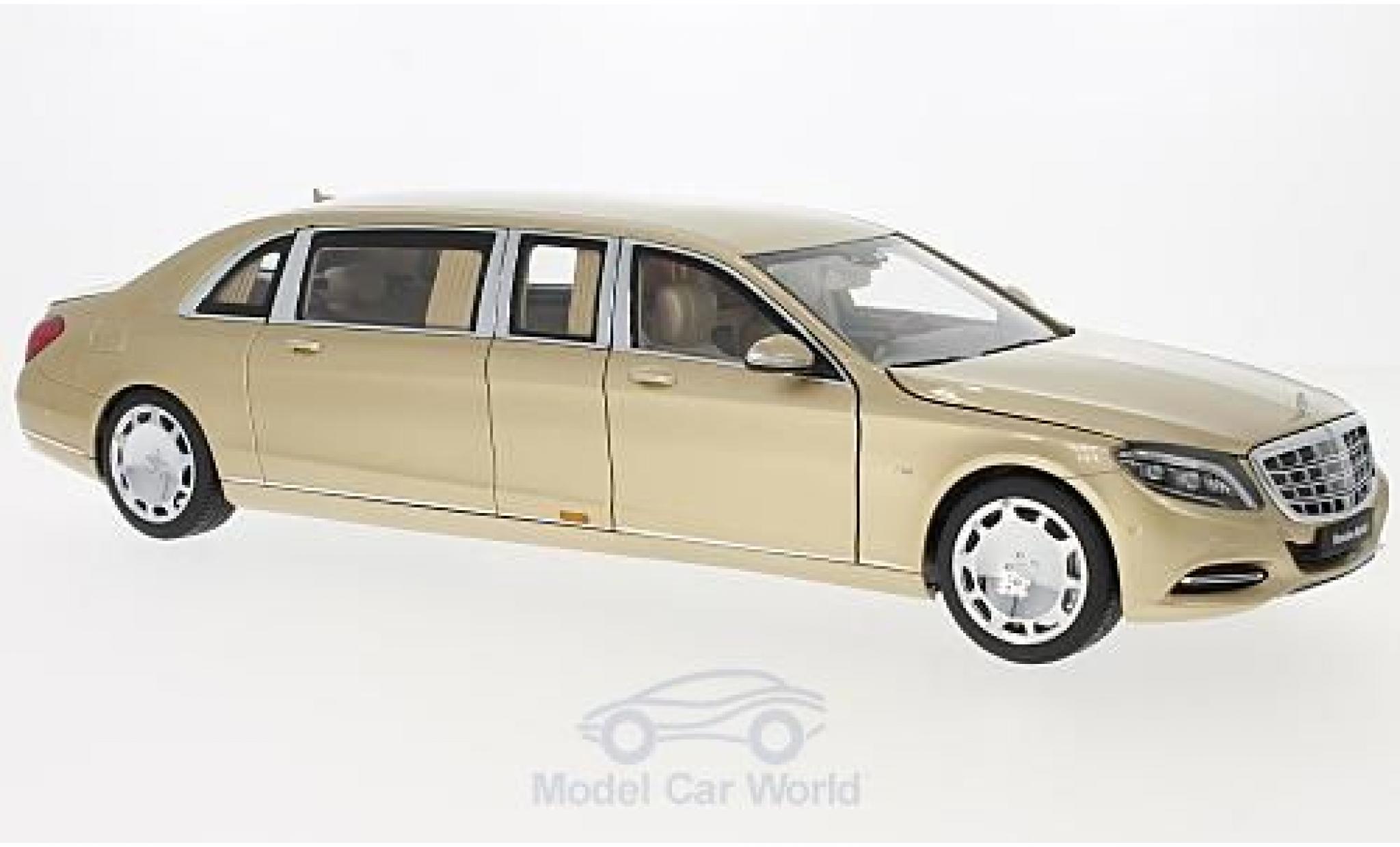 Mercedes CLA 1/18 AUTOart Maybach Classe S (S600) Pullman gold 2016 modelauto