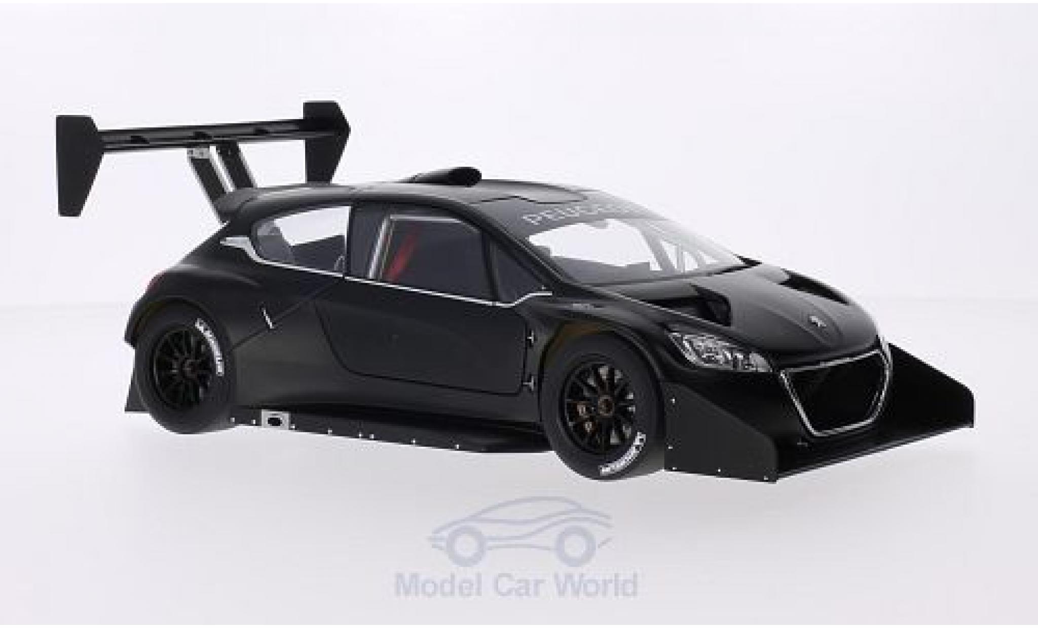 Peugeot 208 T16 1/18 AUTOart T16 matt-zwart Pikes Peak 2013 Plain Body Version modelauto