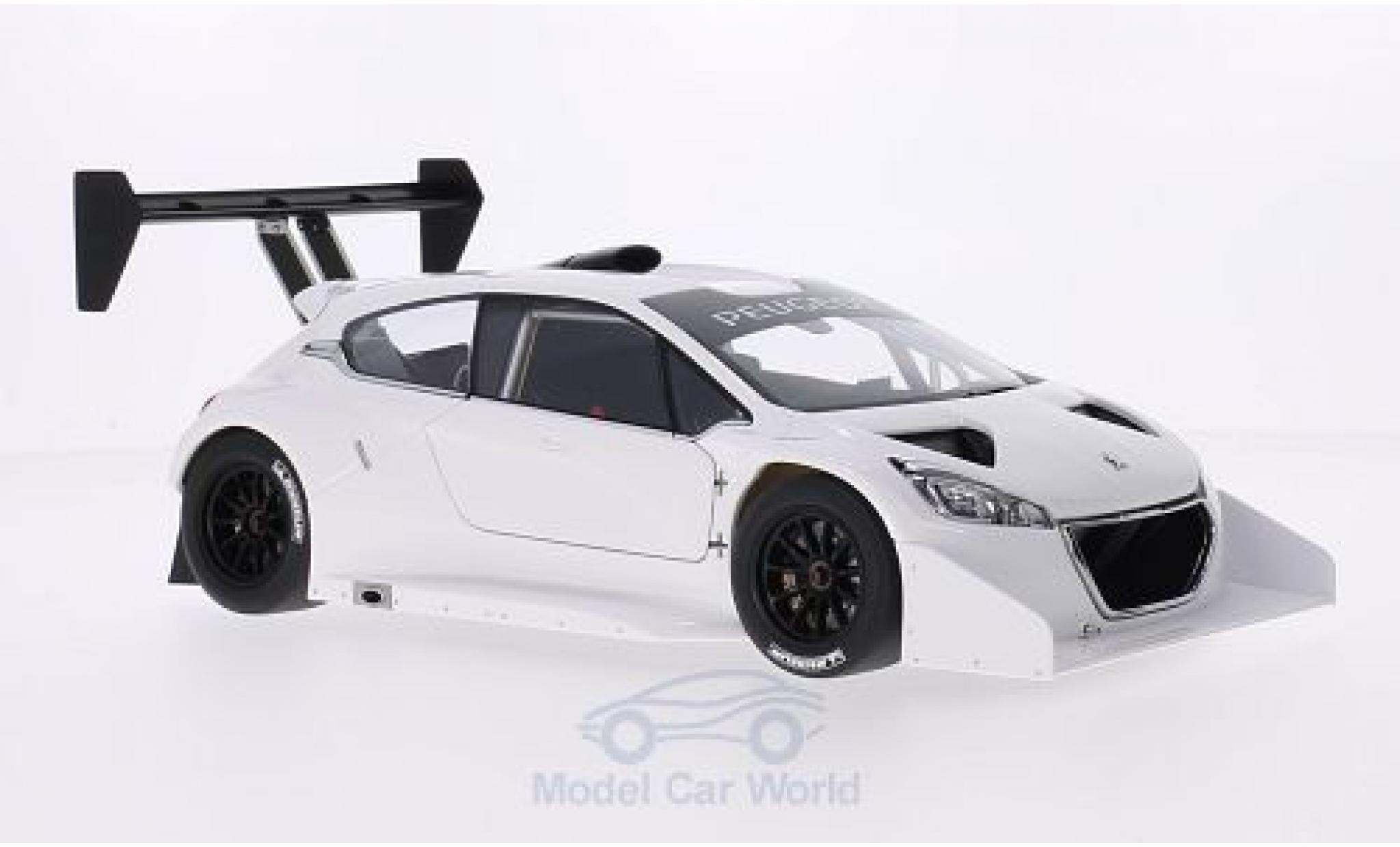 Peugeot 208 T16 1/18 AUTOart T16 wit Pikes Peak 2013 Plain Body Version modelauto