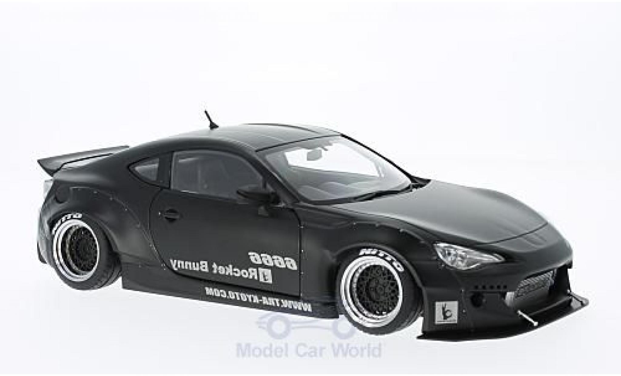 Toyota 86 1/18 AUTOart Rocket Bunny matt-zwart Ambulance Team Heidelberg KTW zwarte Felgen modelauto