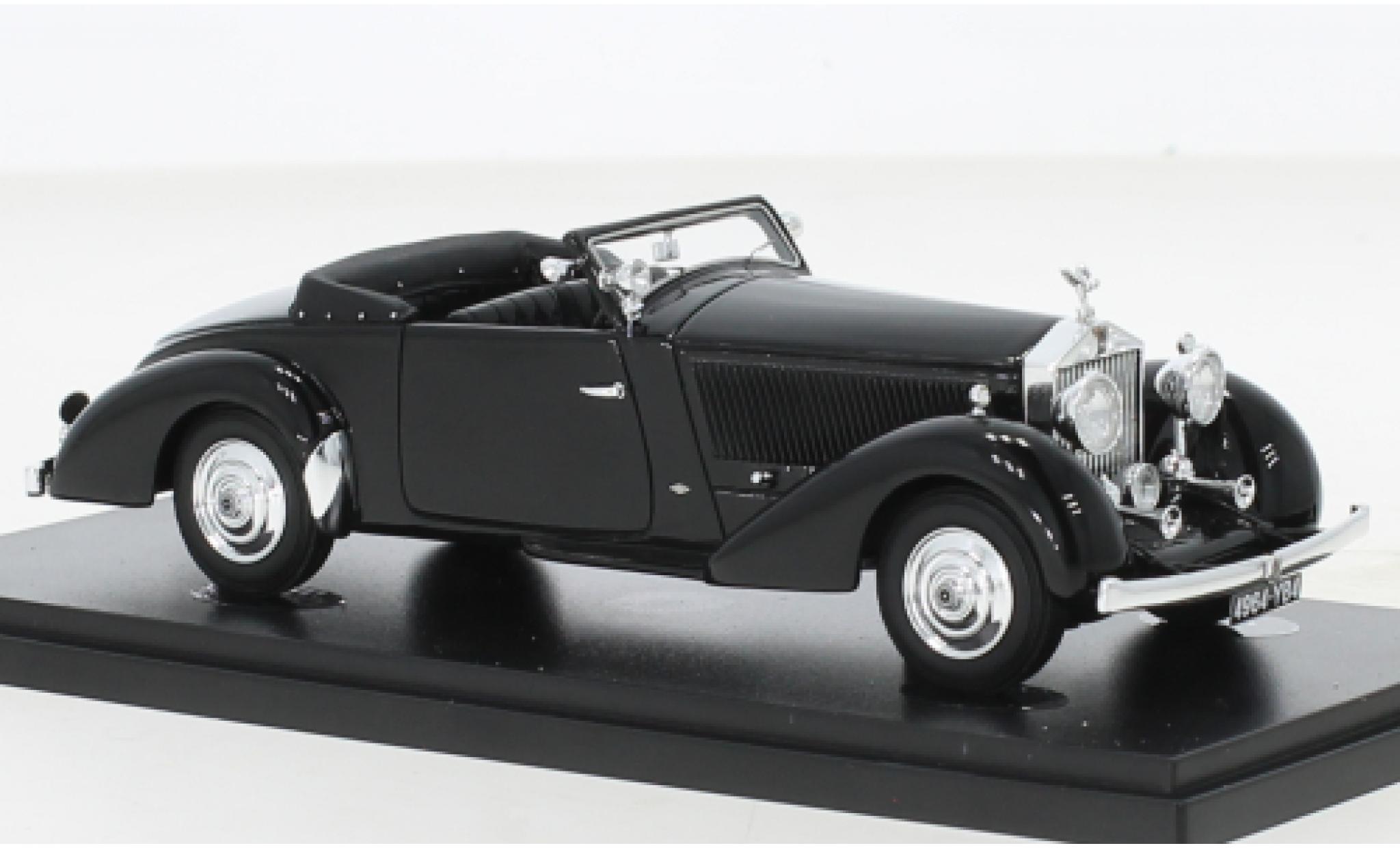 Rolls Royce Phantom 1/43 AutoCult II Continental Binder zwart RHD 1930 modelauto