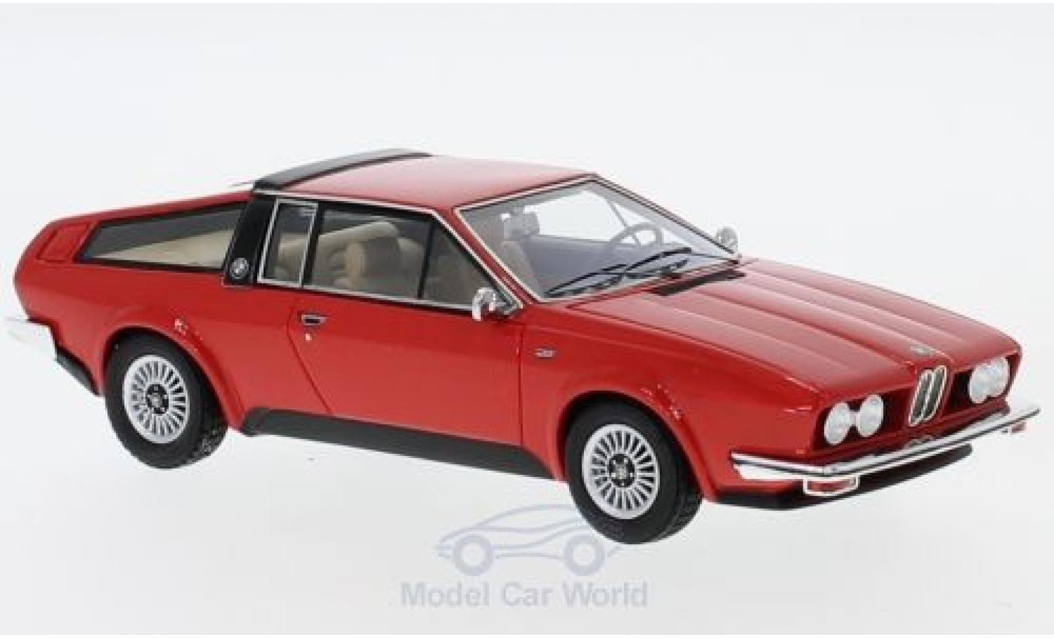 Bmw 528 1/43 AutoCult GT Frua rood 1976 modelauto