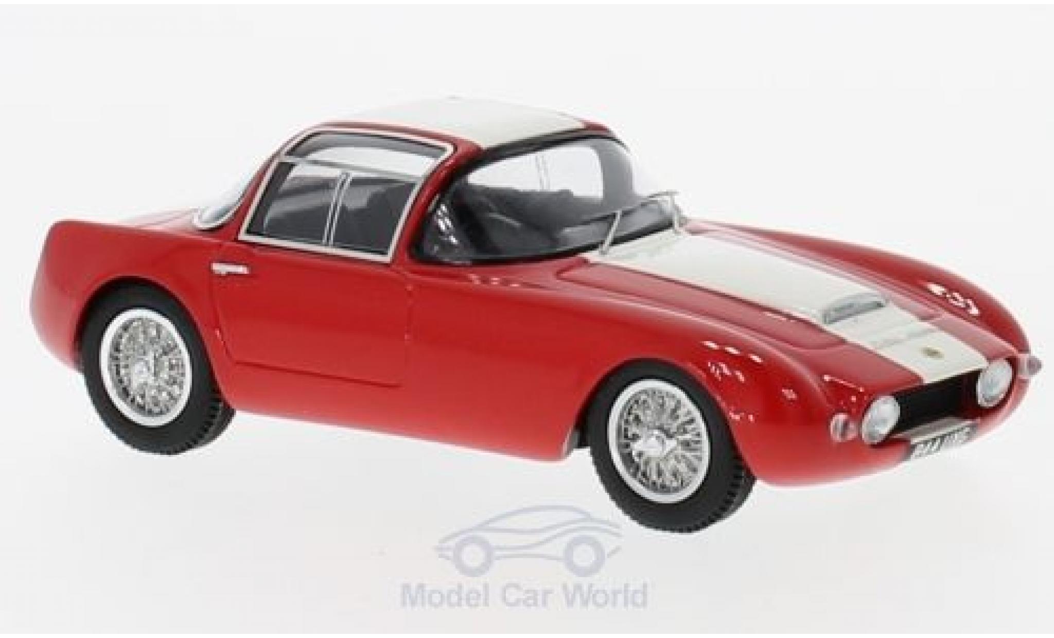 Lotus Eleven 1/43 AutoCult Ghia Aigle rood/beige RHD 1958 modelauto