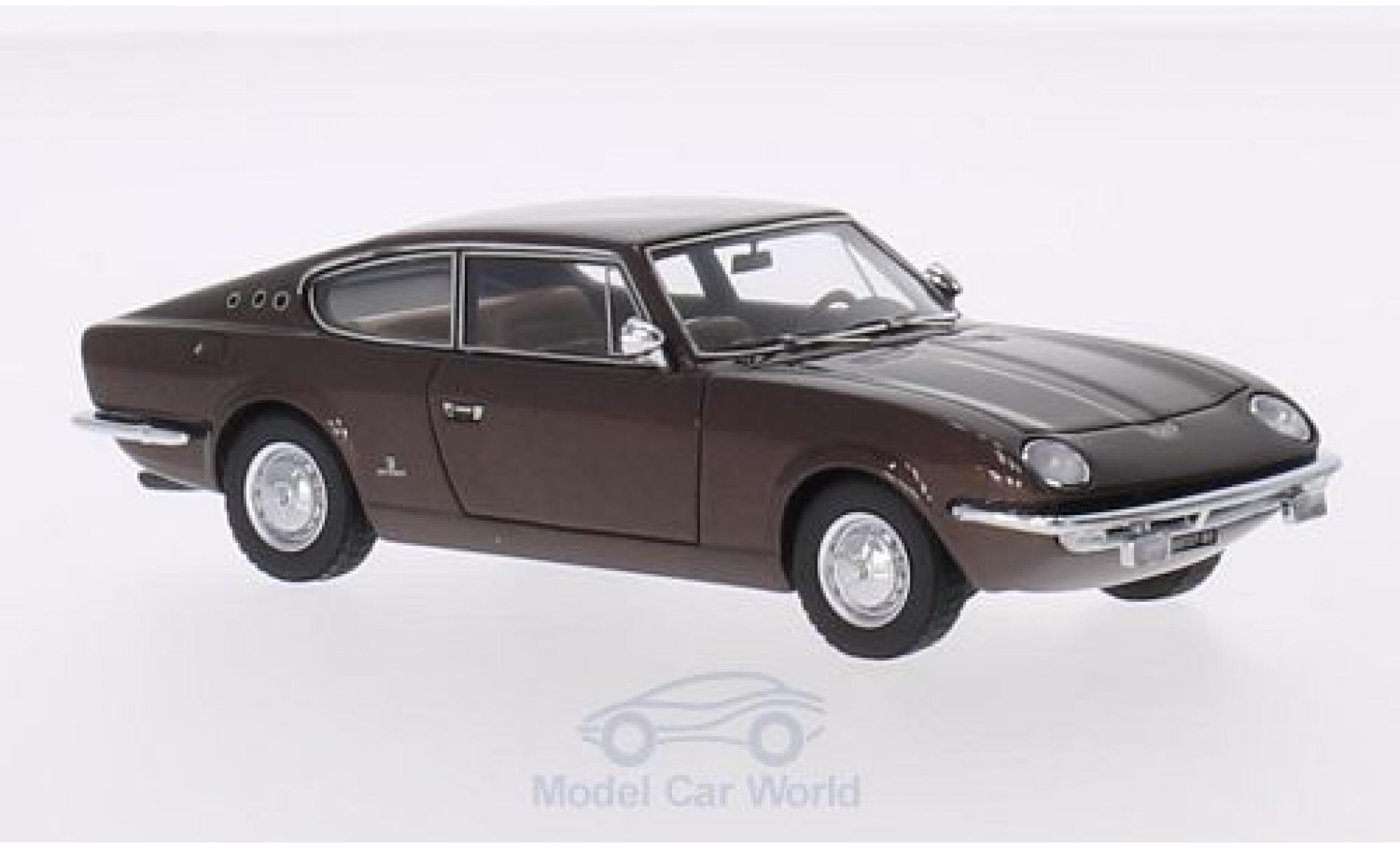 Fiat 125 1/43 AutoCult Samantha Vignale metallic bruin 1967 modelauto