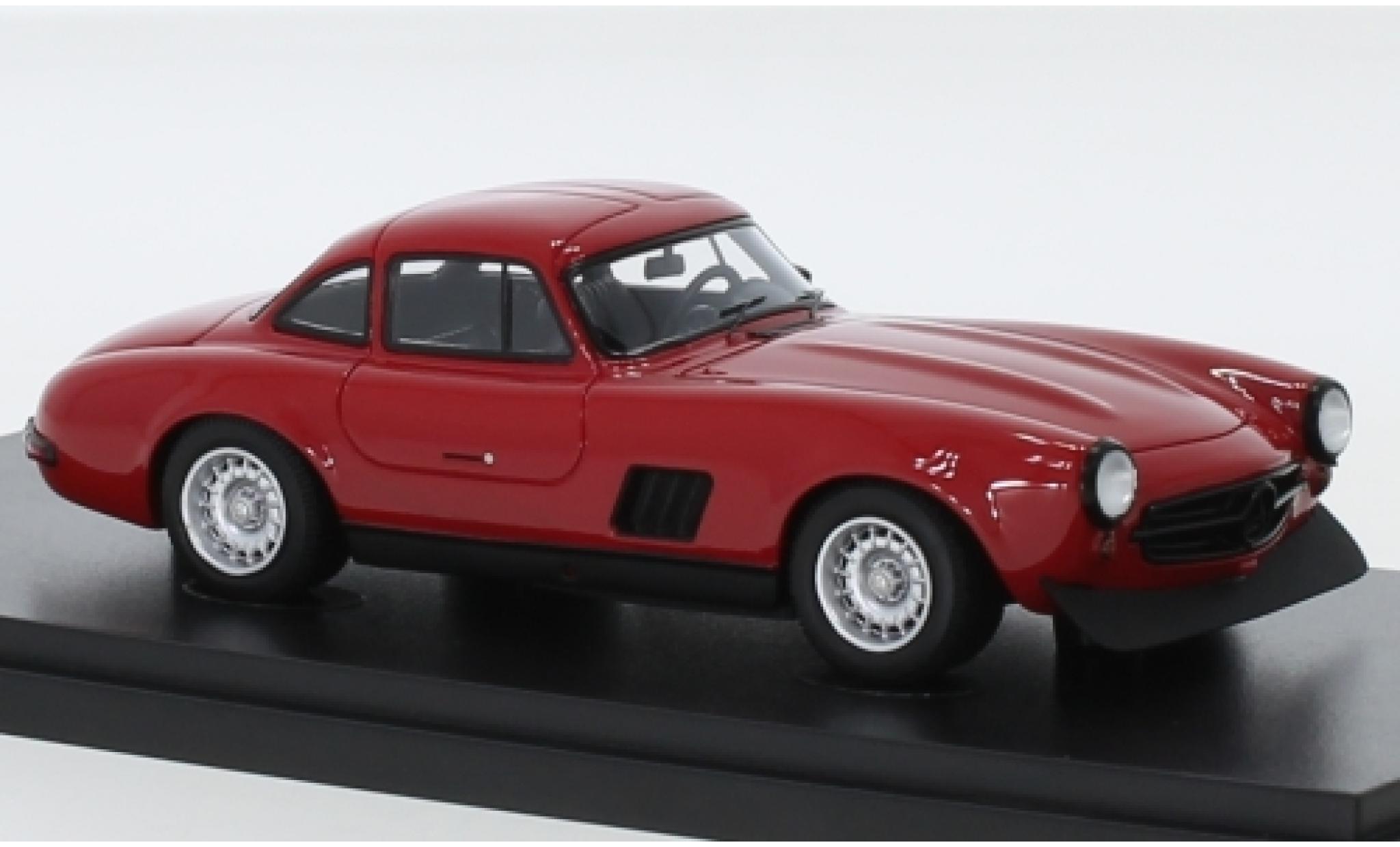 Mercedes 300 1/43 AutoCult SL (W198) AMG rood 1974 K.F.Flick modelauto