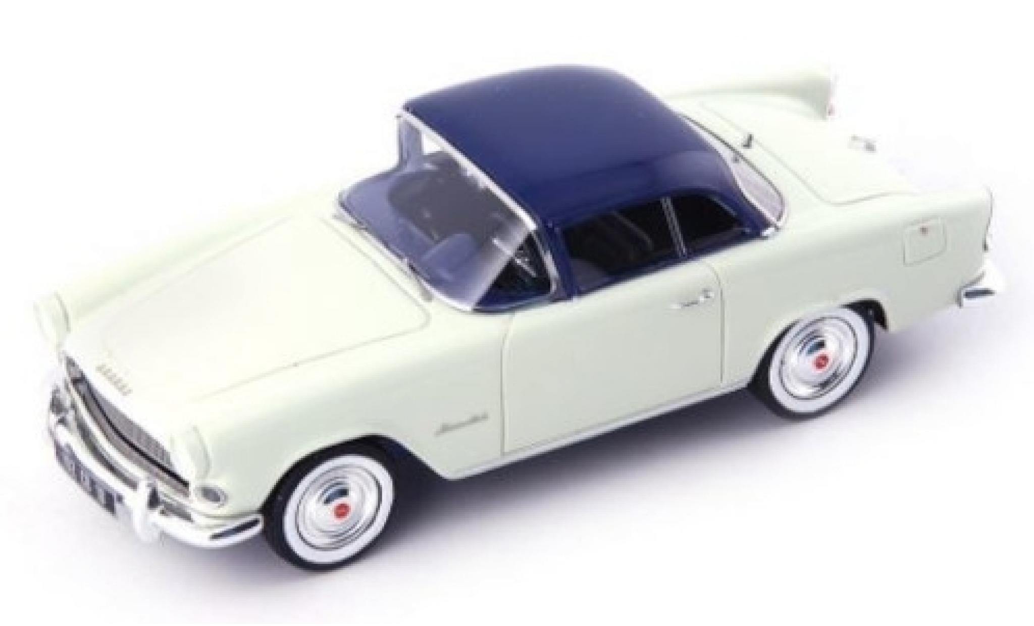 Simca Aronde 1/43 AutoCult Plein Ciel wit/blauw 1957 modelauto